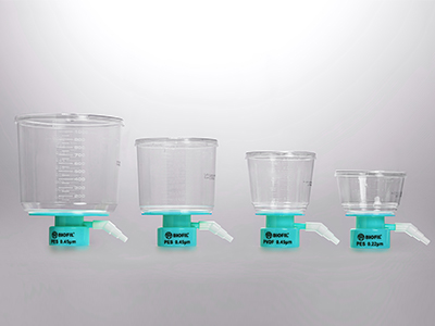 提供多種膜材質以及多種規格（150mL、250mL、500mL、1000mL），滿足客戶不同實驗需求